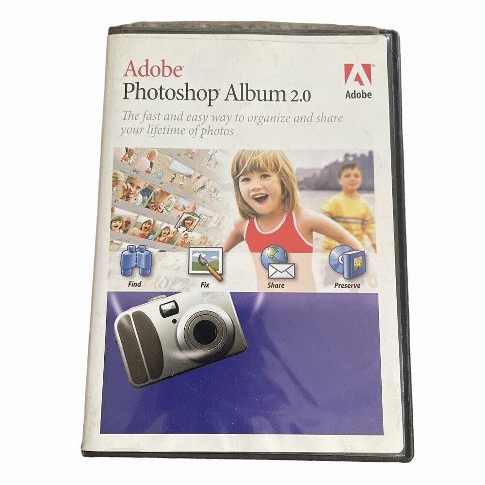 Adobe Photoshop Album 2.0 Open Box Organize Edit Share Your Photos Complete